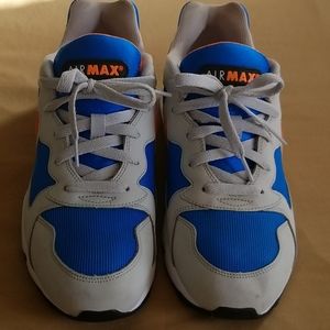 Nike air max orange, blue, & cool grey white